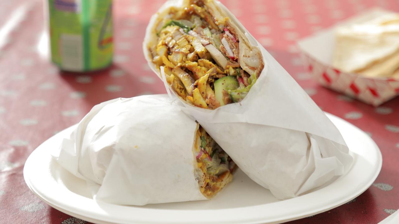 Fattoush Chicken Shawarma Wrap