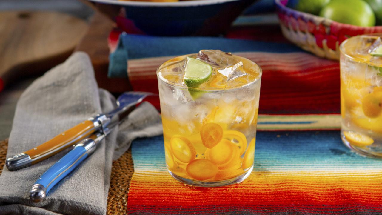 Salted Kumquat Tequila and Soda