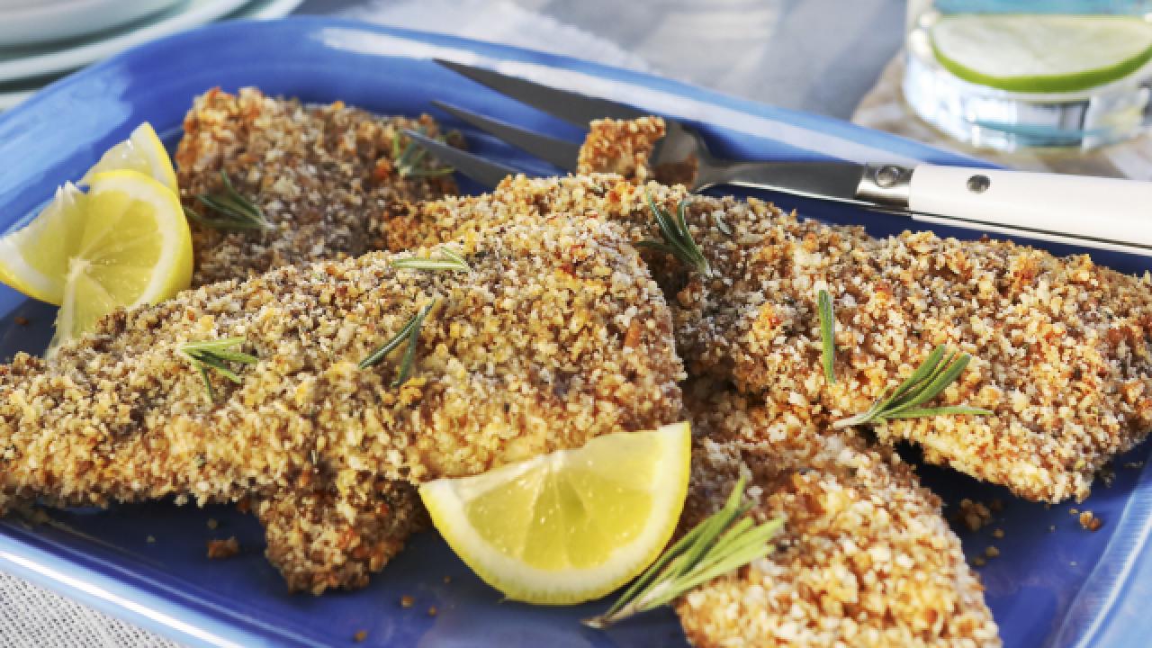 Pecan and Rosemary Flounder