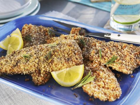 Pecan and Rosemary-Crusted Flounder