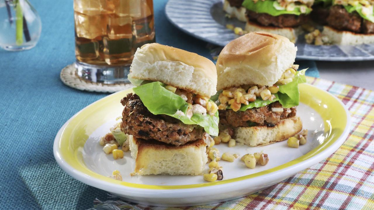 Burger Sliders with Esquites