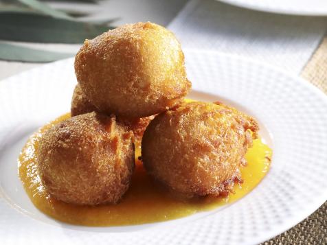 Puff Puff with Mango-Papaya Sauce