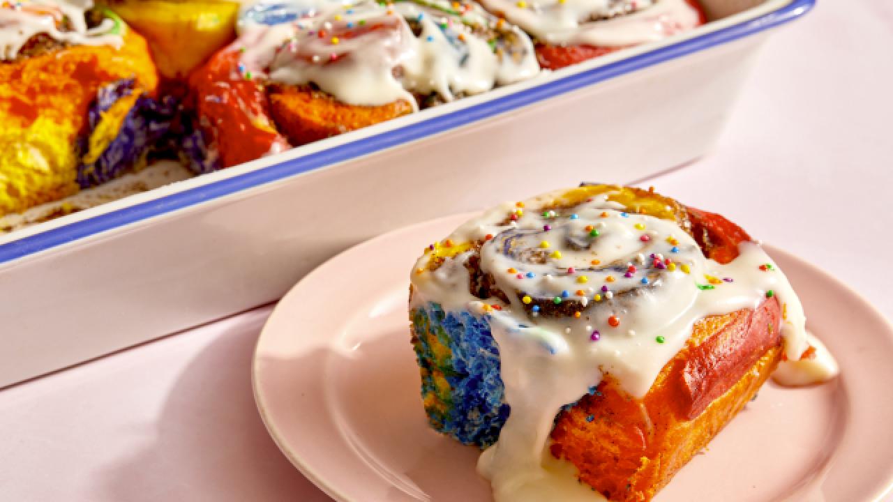 Rainbow Cinnamon Rolls