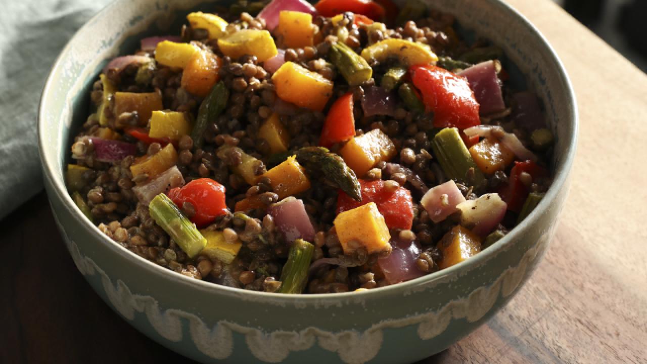 Roasted Vegetable Lentil Salad