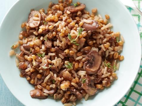 Mushroom Wheat Berry Pilaf