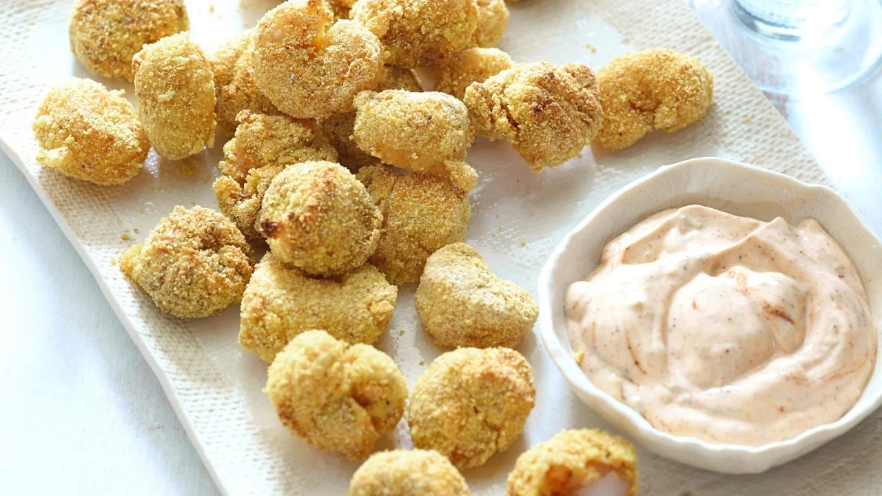 Lightened-Up Popcorn Shrimp