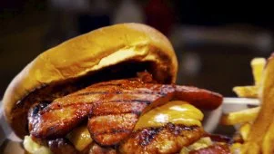 Three-Way Pork Burger