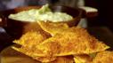 Roasted Garlic-Asiago Dip with Homemade Crackers