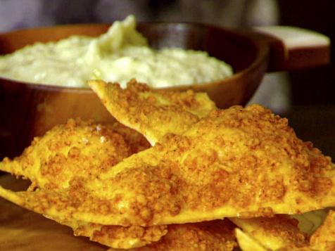 Roasted Garlic-Asiago Dip with Homemade Crackers