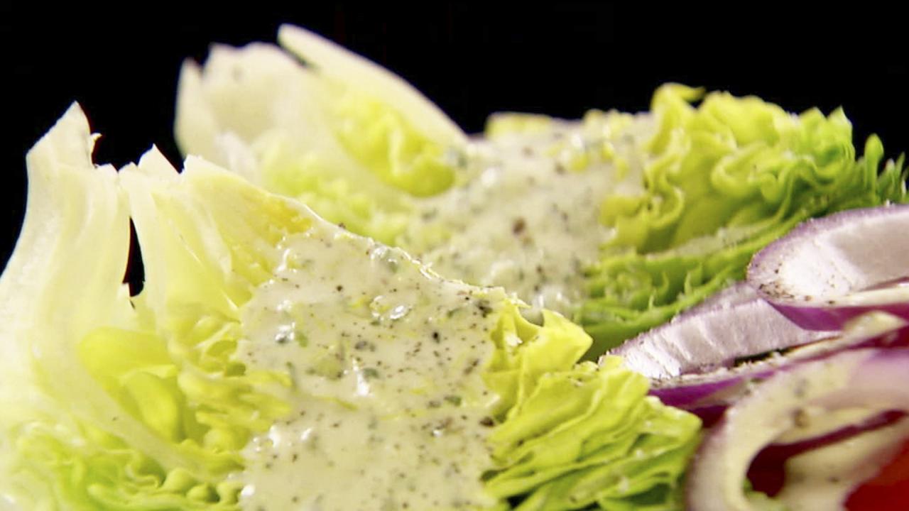 Ranch Dressing on Bibb Lettuce