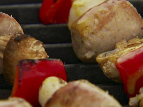 Mustard-Glazed Brat Skewers