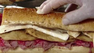 Roast Beef & Eggplant Sandwich