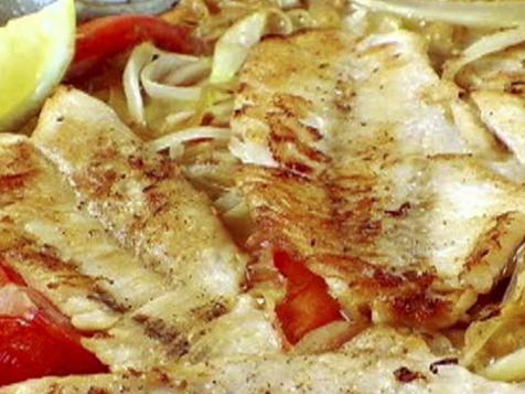 Snapper with Fennel, Onion and Tomato