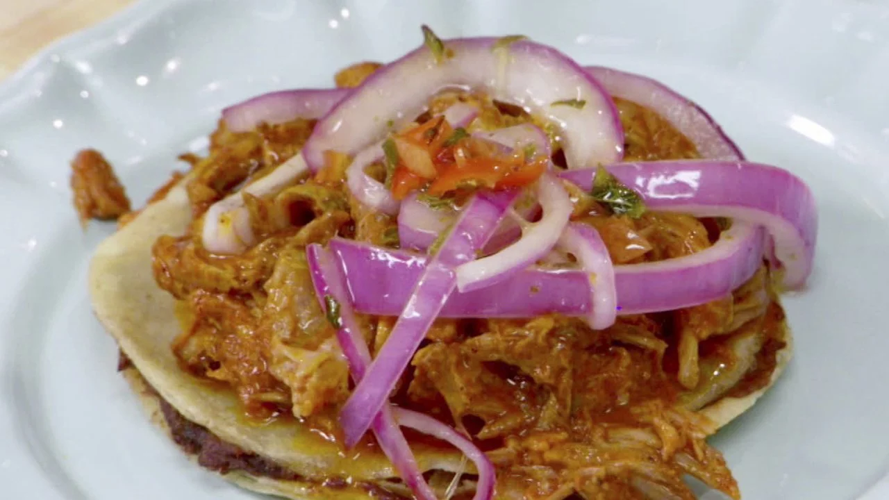 Shredded Pork Panuchos
