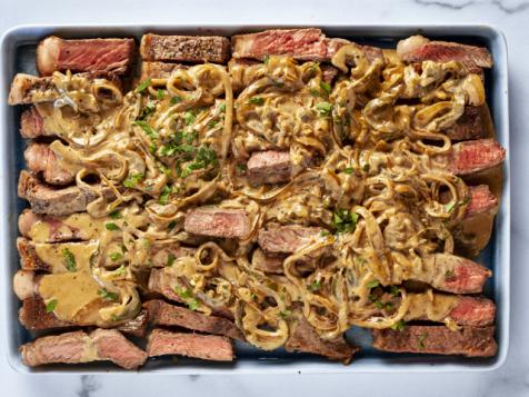 Seared Strip Steak with Jalapeño Cream Sauce