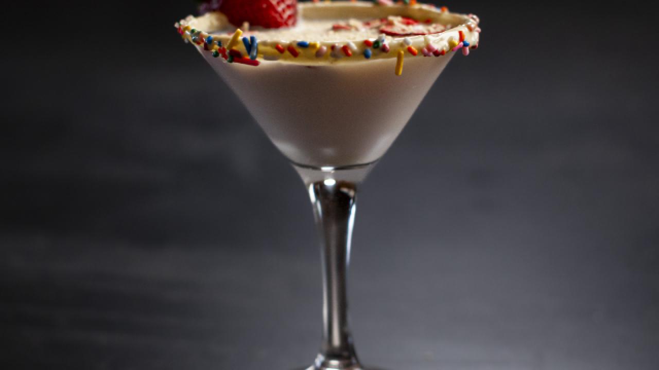 White Chocolate Strawberry Martini