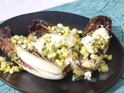Corn and Avocado Salad with Endive and Feta