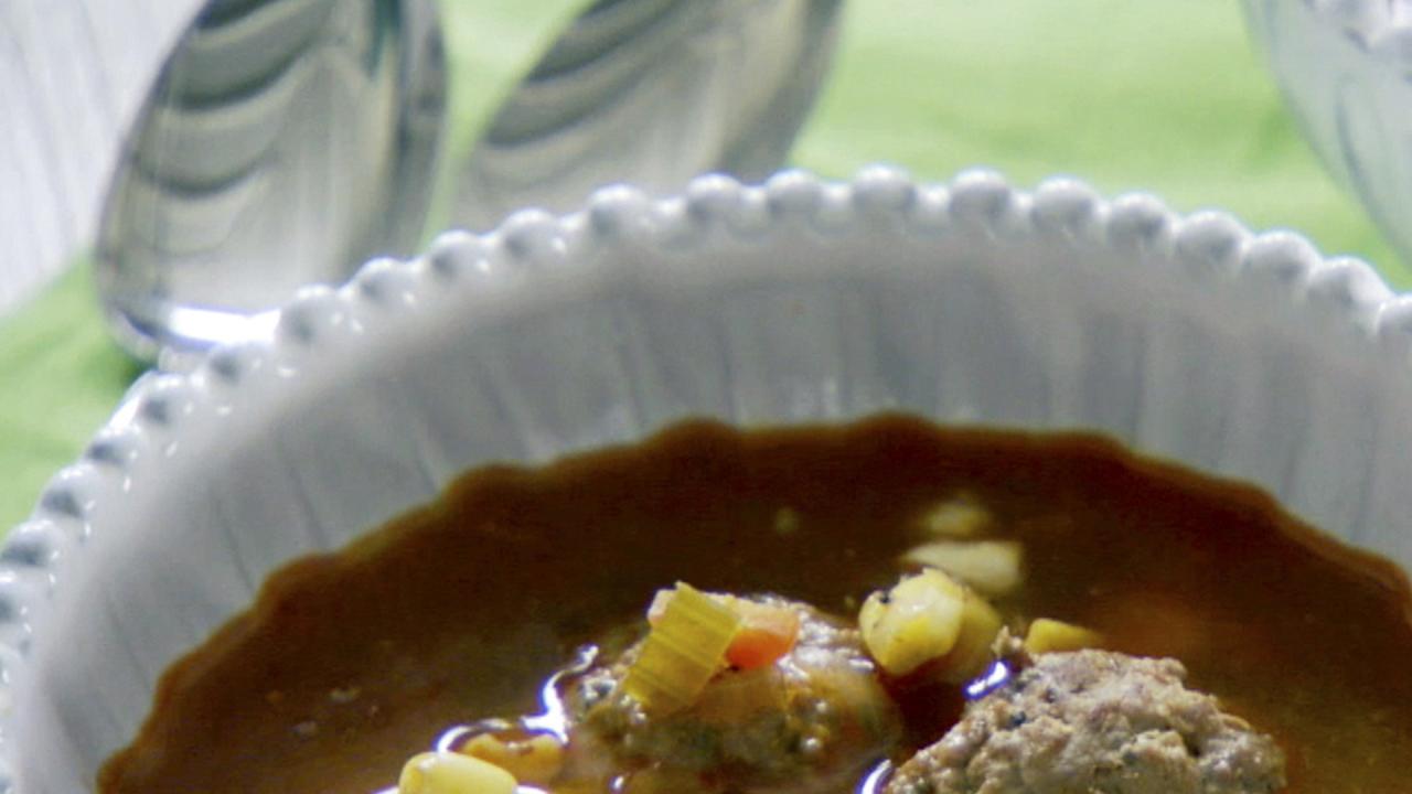Simple Lamb Meatball Soup