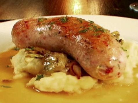 Shrimp and Lobster Bangers and Mash