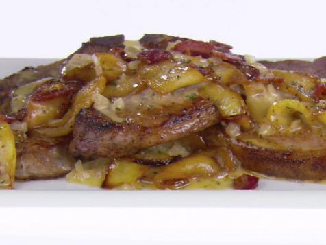 Pork Chops, Apples & Pancetta