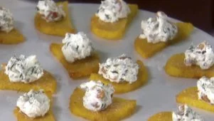 Polenta Bites With Goat Cheese