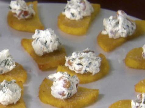 Polenta Bites With Goat Cheese