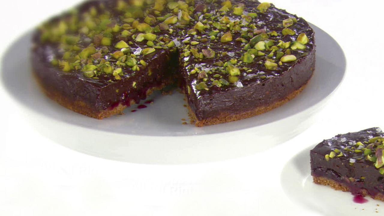Nutty Cherry-Chocolate Tart