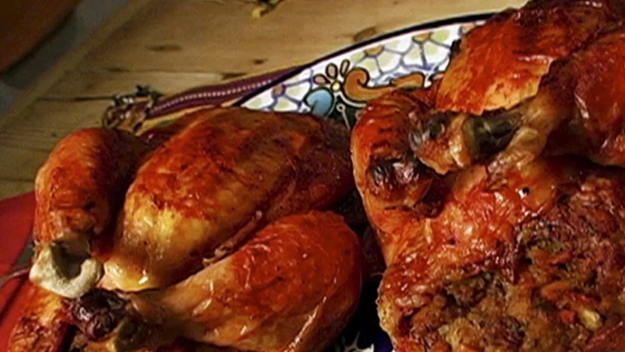 Chorizo-Stuffed Cornish Hens