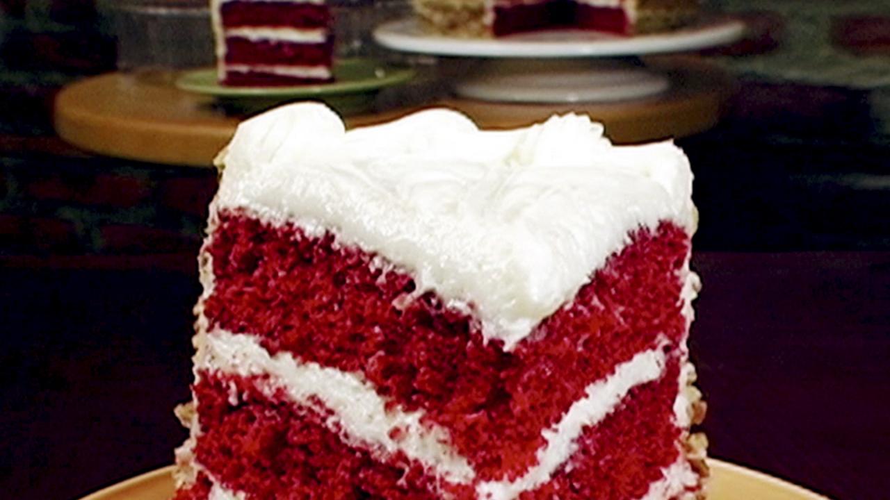 Ted on Red Velvet Cake