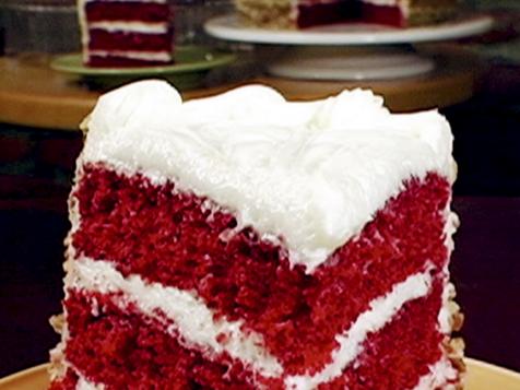 Ted on Red Velvet Cake