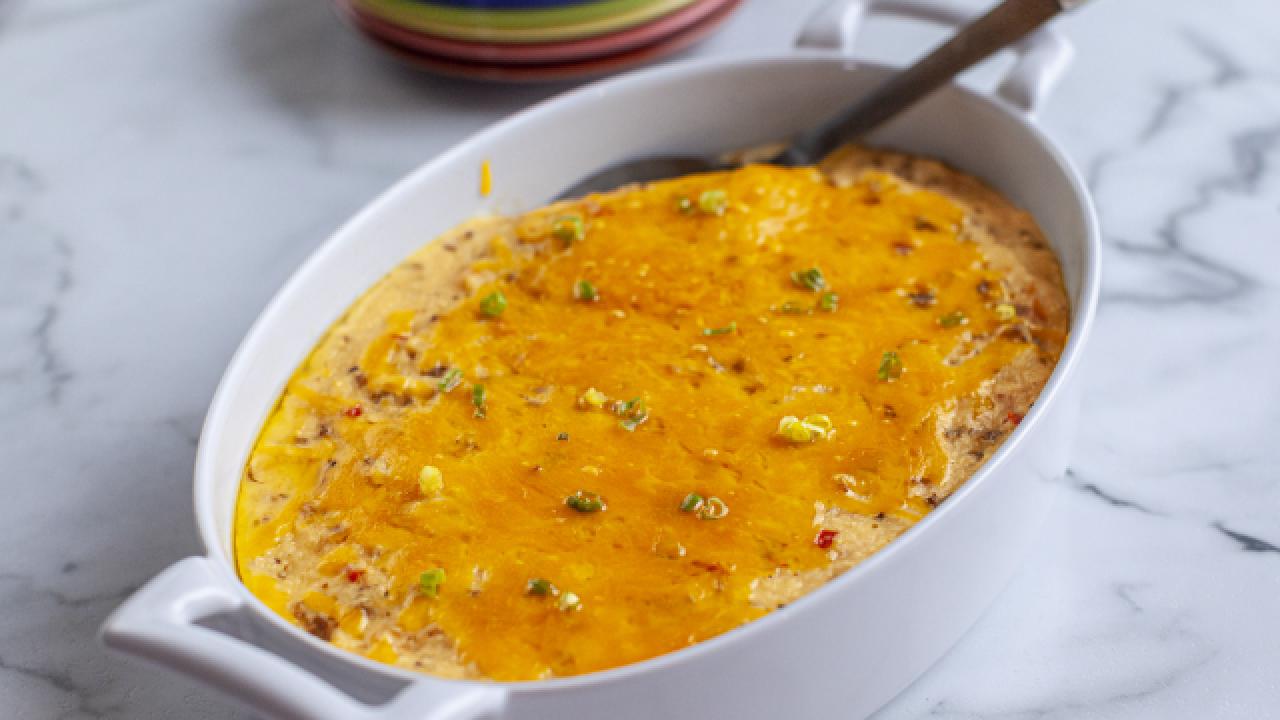 Sausage & Pepper Grits Bake
