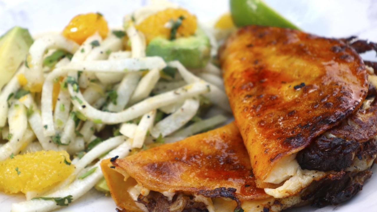 Birria Style Beef Tacos