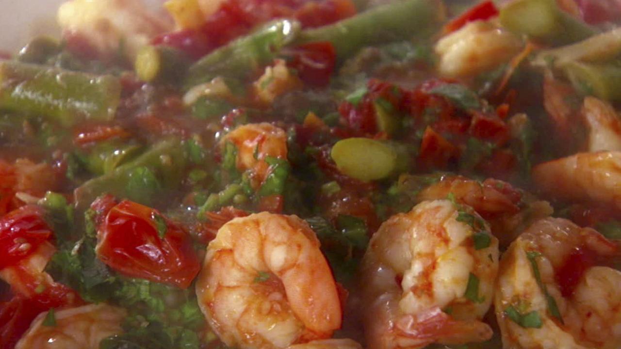 Linguine With Shrimp & Veggies