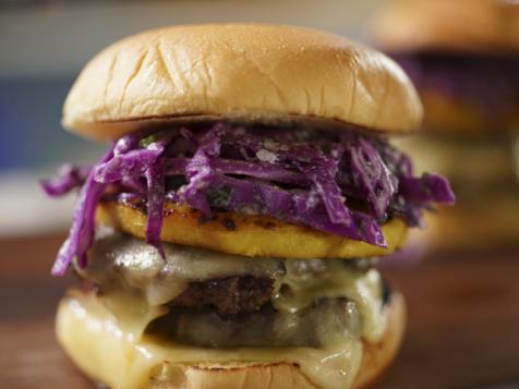 Jerk-Seasoned Burgers with Coconut Lime Slaw