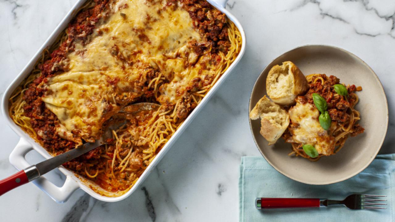 3-Sauce Baked Spaghetti