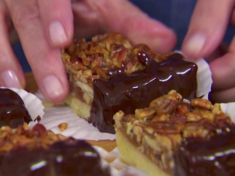 Chocolate-Dipped Pecan Squares