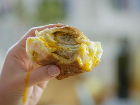Breakfast Sausage Stuffed Biscuits