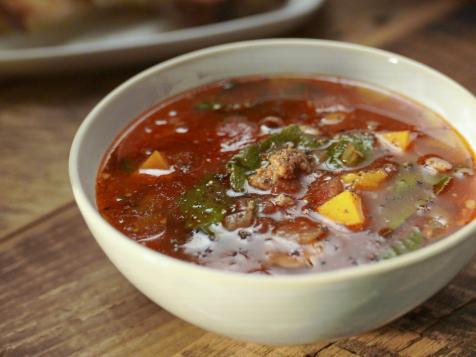 Sausage, Squash, Bean and Chard Soup