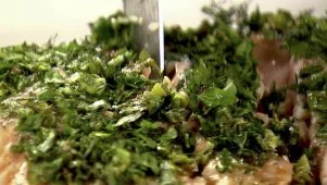Roasted Salmon and Green Herbs