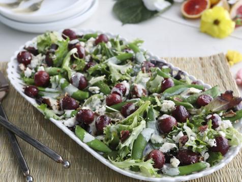 Sugar Snap Pea Salad with Roasted Grapes