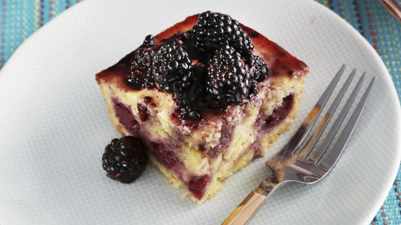 Blackberry Lavender Cornmeal Cake