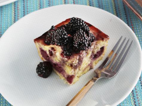 Blackberry Lavender Cornmeal Cake