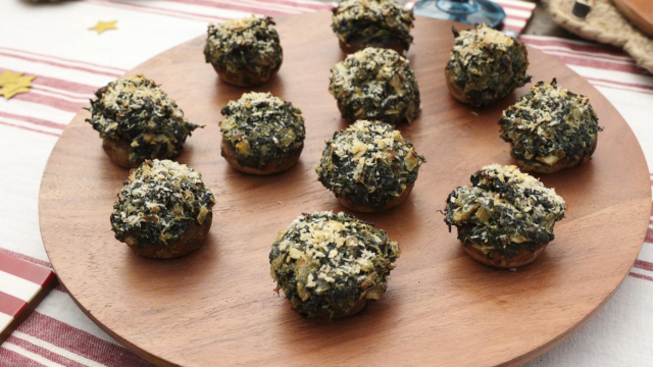 Spinach Artichoke-Stuffed Mushrooms