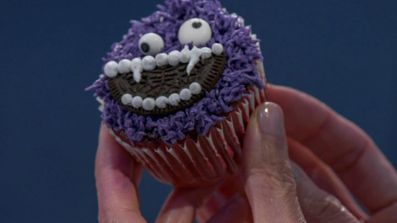 Fuzzy, Googly-Eyed Monster Cupcakes