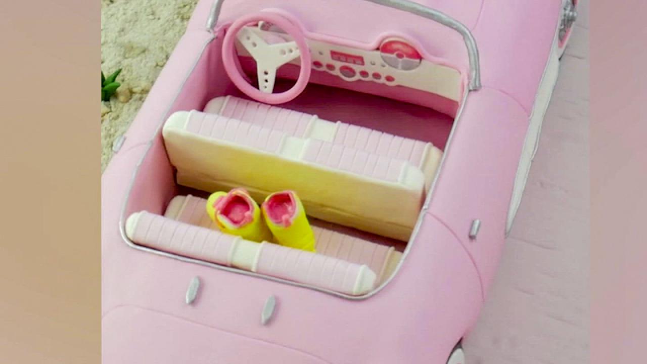 Barbie Car Cake