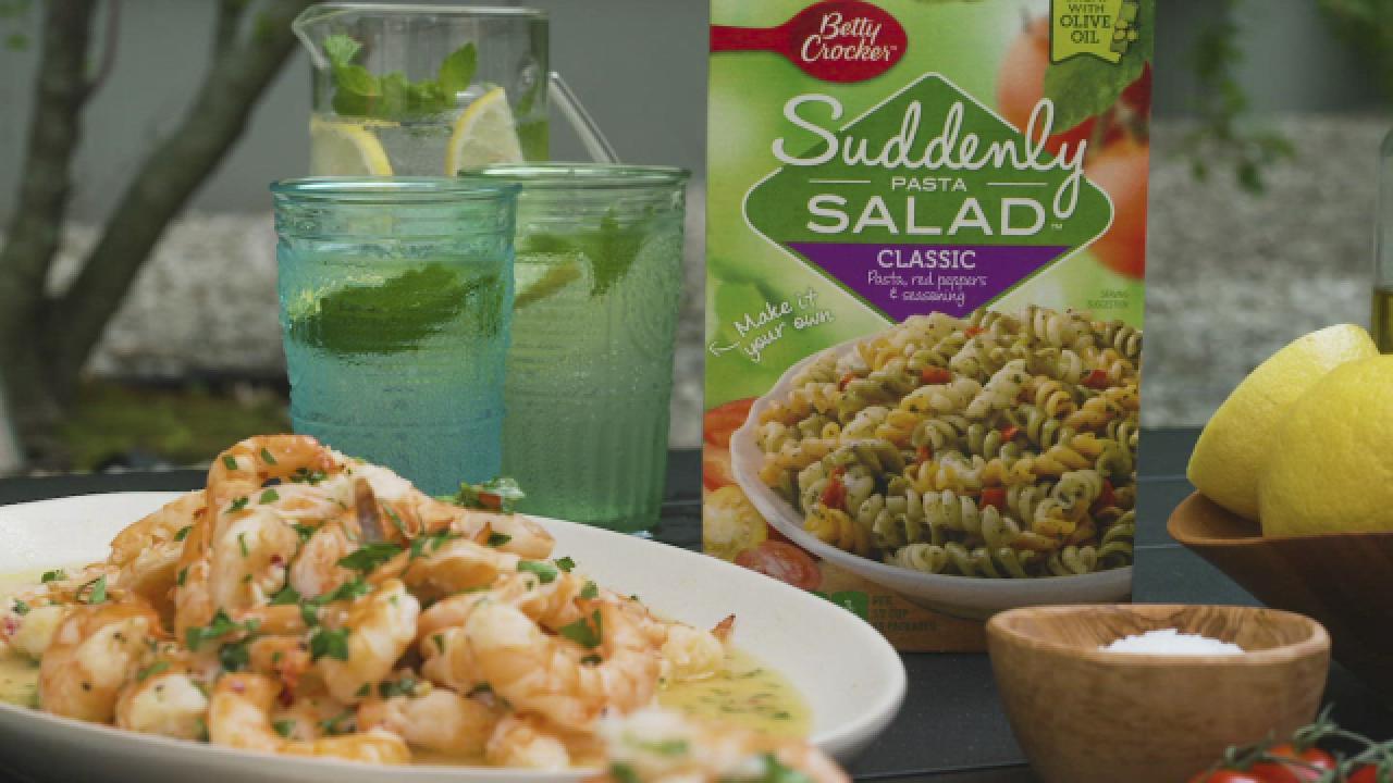 Shrimp Scampi with Pasta Salad
