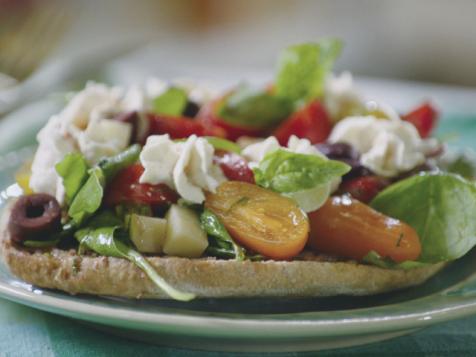 Summertime Friselle Salad with Whipped Honey Ricotta