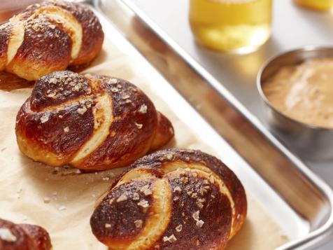 Pretzel Focaccia with Beer Cheese