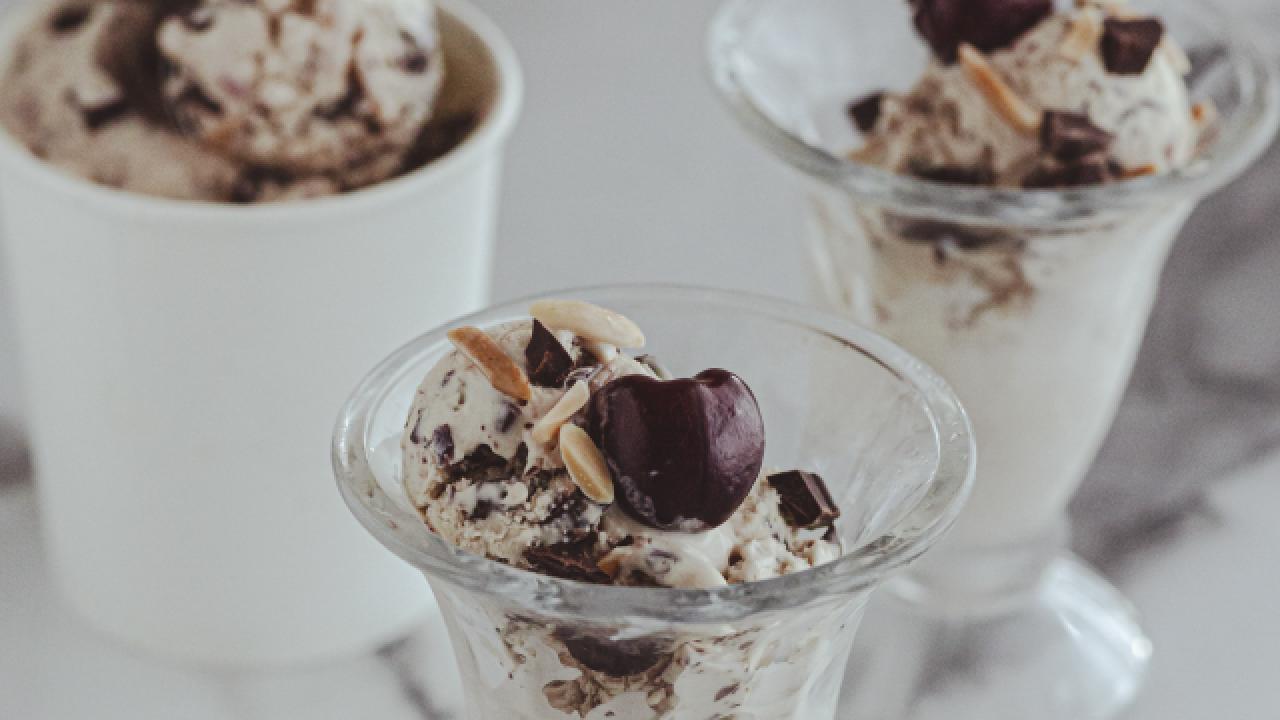 Cherry Almond Chocolate Chunk Ice Cream