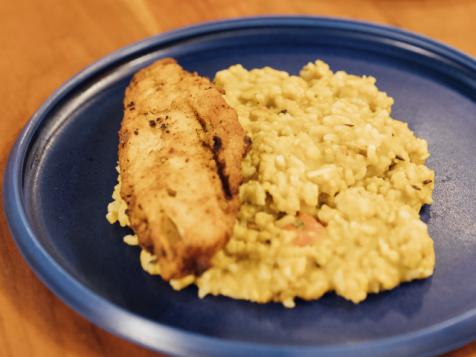 Guyanese Kitchri with Fried Butter Fish